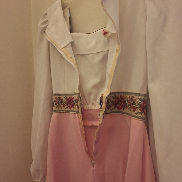 60s Vicky Vaughn Empire Waist Maxi Long Dress (Junior) Party Prom Bridesmaid - Picture 5 of 9